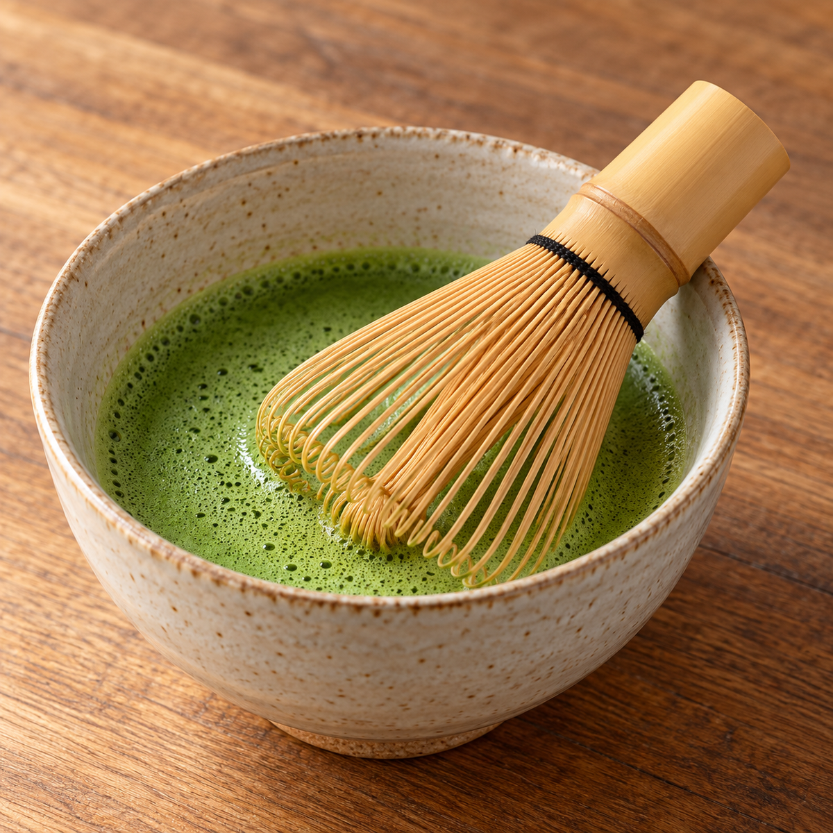 Bamboo Matcha Whisk — use scene; styling accessories not included