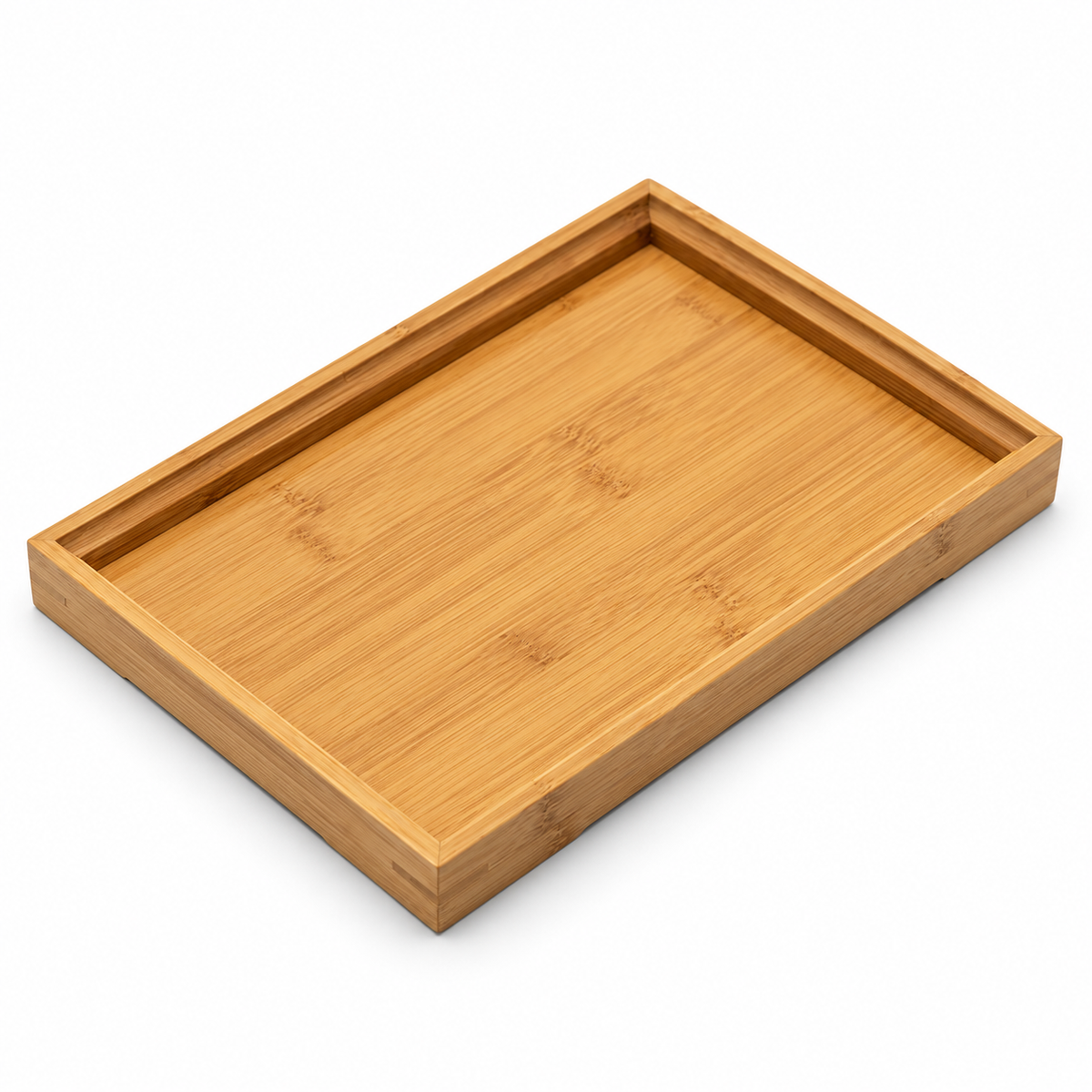 Rectangular Bamboo Tea Tray — white background product view