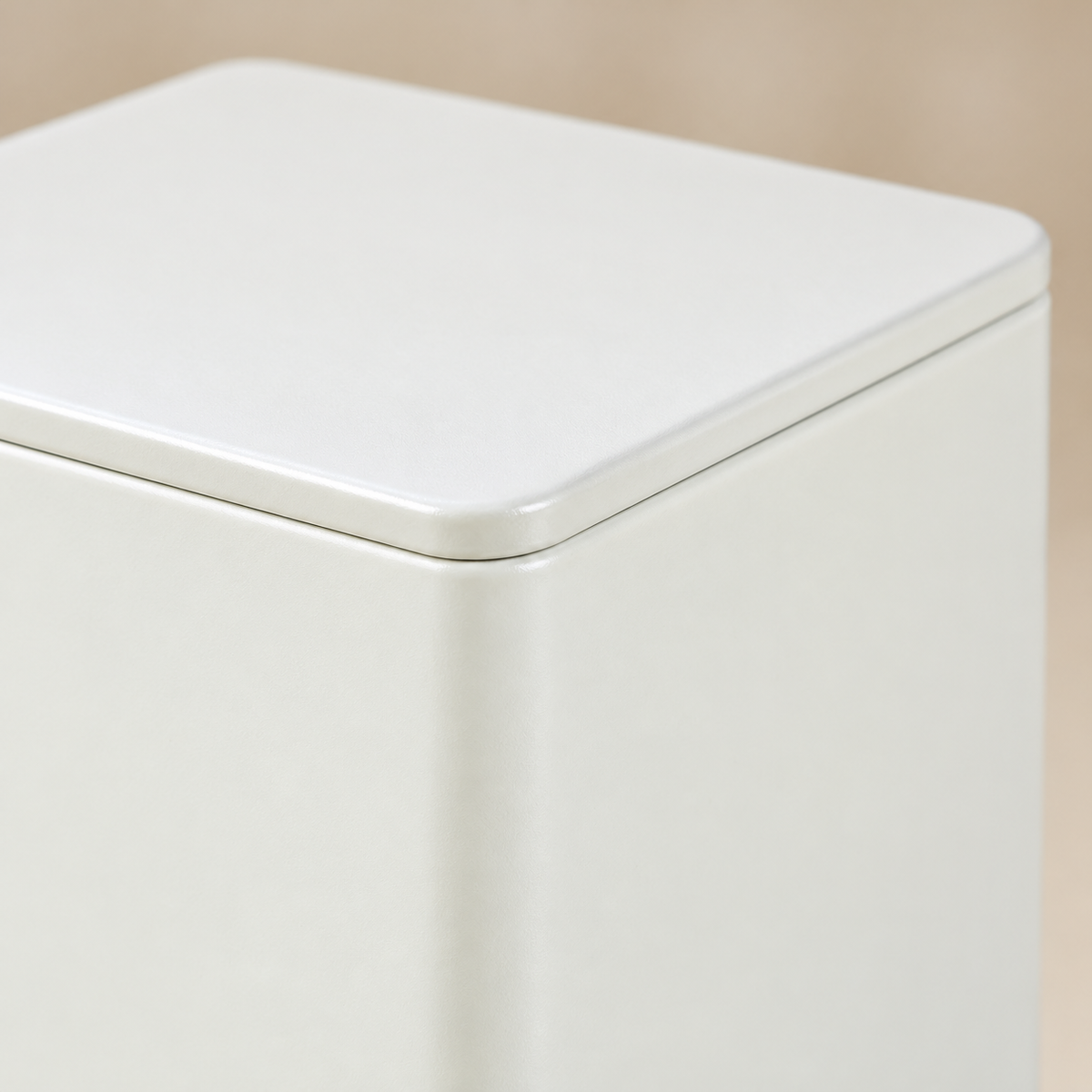 Off-White Square Tea Tins, Set of 2 — product material and construction